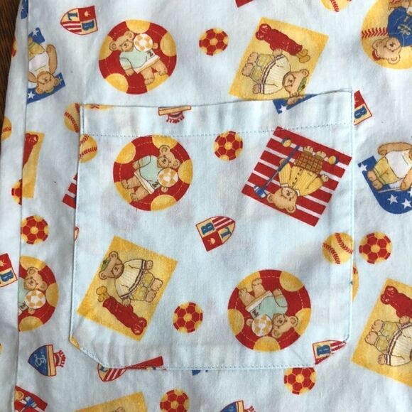 Ni-Q-Ta Light Blue With Sporty Bears Shirt and Shorts Pajama Set Size M - Picture 8 of 16
